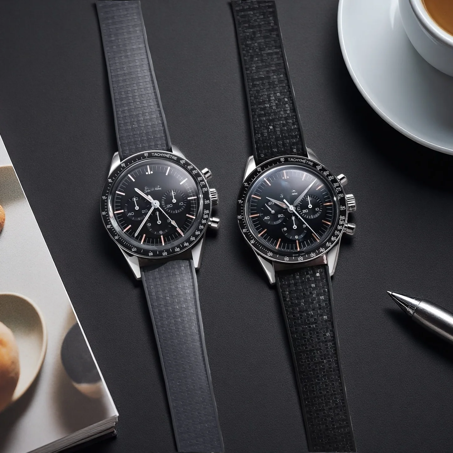 ل Delugs فسيفساء FKM حزام ساعة مطاطي صالح لكارتييه أوميغا سواتش 18 مللي متر 19 مللي متر 20 مللي متر 21 مللي متر 22 مللي متر 23 مللي متر 24 مللي متر قطع إلى حجم أشرطة ساعات اليد