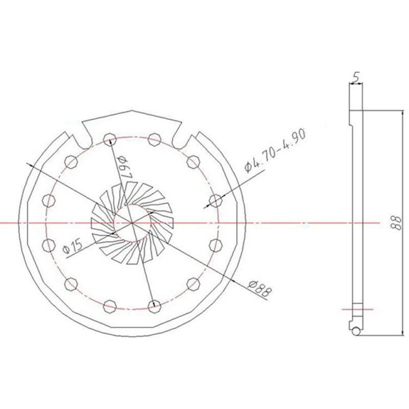 KT-D12 Double Hall 12 Magents Pedal Assistant Sensor Split Type Speed Sensor for Electric Bikes Waterproof