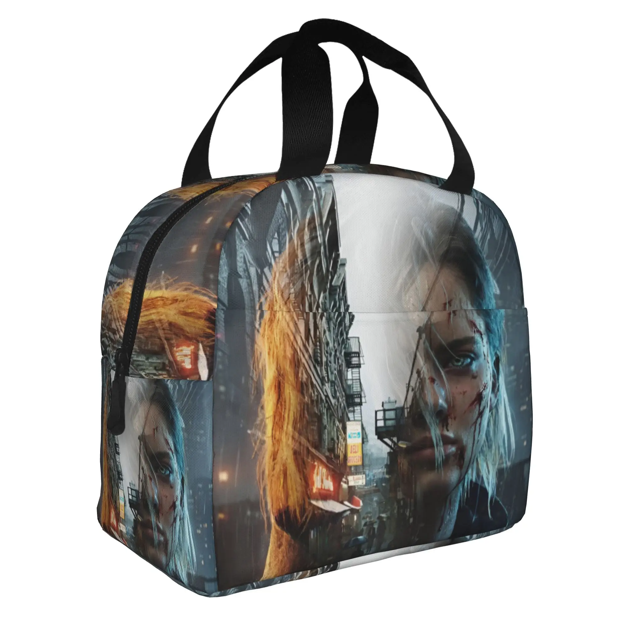 R-Residents Evils 9 Insulated Lunch Bags for Women Action Adventure Game Portable Thermal Cooler Bento Box School