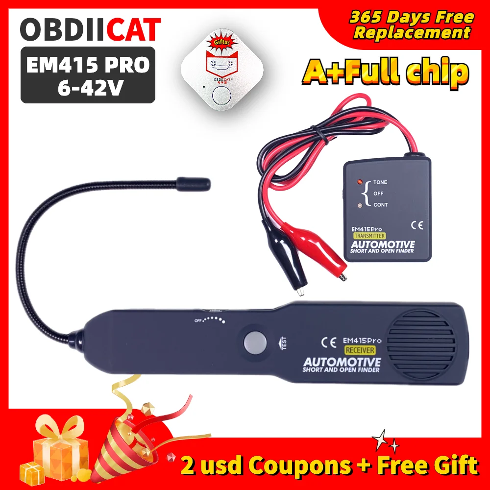 

Top!!EM415PRO Automotive Short Cable Tracker & Open Wire Finder Universal EM415 PRO 6-42V DC Find Car Short Circuit Wire