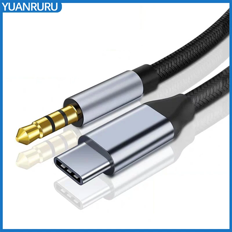 AUX Audio Cable USB C to 3.5mm Jack AUX Cord Car Speaker Headphone Adapter For Samsung Xiaomi Huawei Universal Type-C Converter