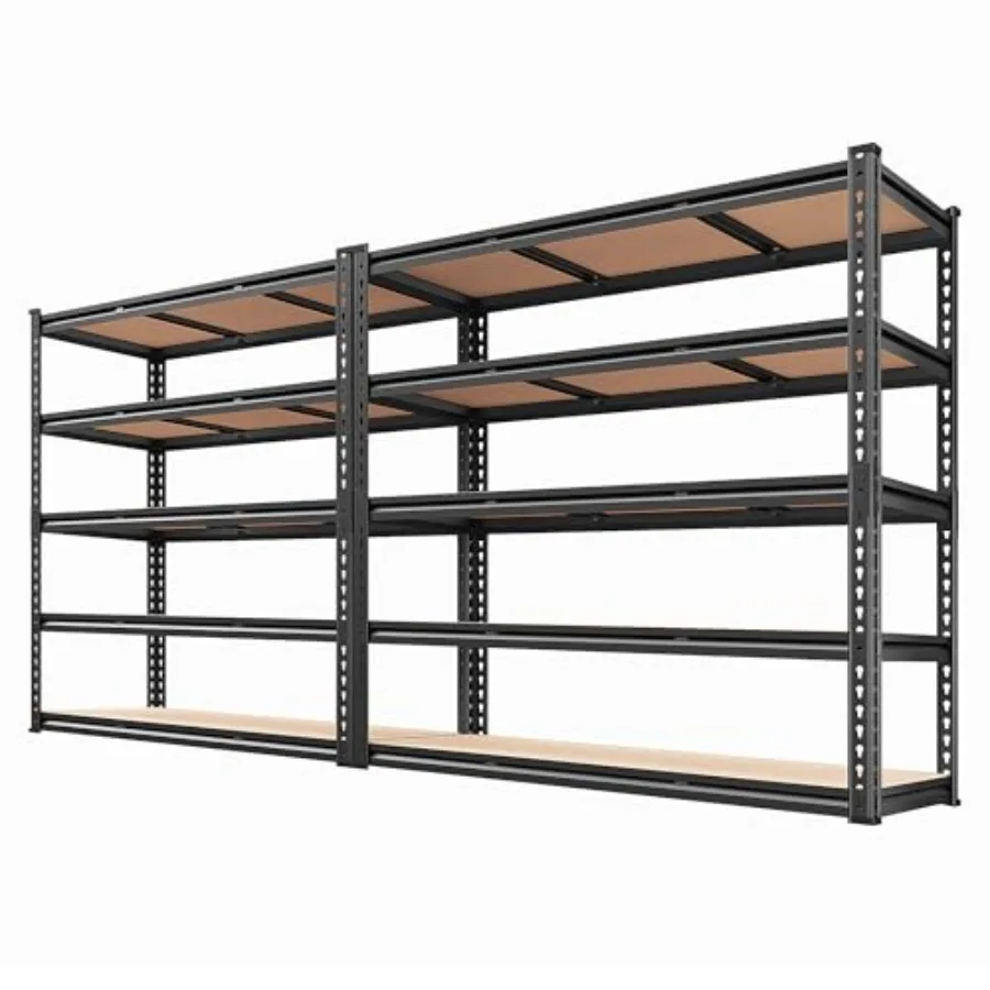 

Garage Shelving 3080LBS Storage Shelves 5 Tier Heavy Duty Shelving Adjustable Garage Shelves for Basement, Warehouse, Commercia