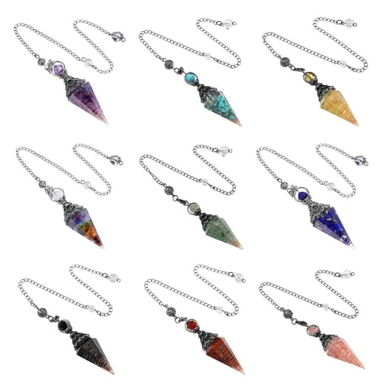 

Esoterics Lazuli Crystal Pendulums Healings Stone for Witchcraft Ritual