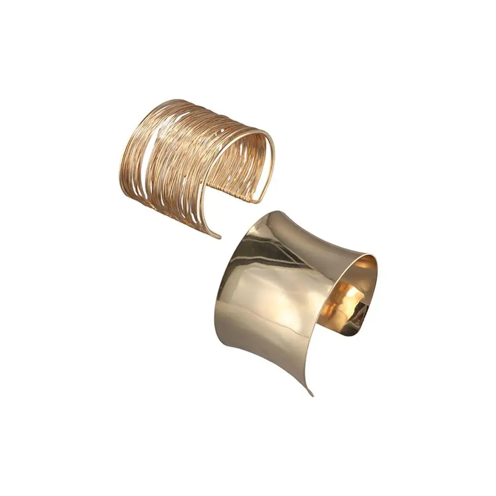 Europe American Wrist Accessory Alloy Girl Gift Couple Women Bracelet Wide Open Bracelet Bohemian Bracelet Cuff Bangles