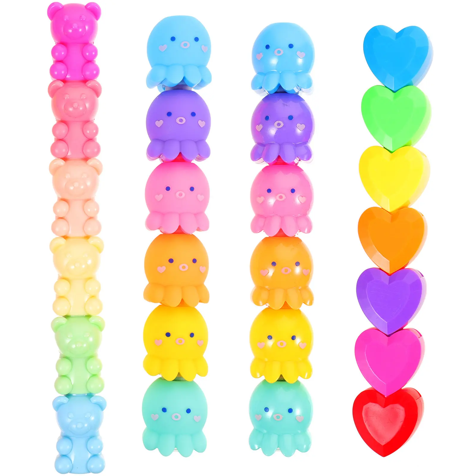 

25Pcs Lovely Small Fluorescent Highlighters Lightweight Comfort Grip Bright Ink Pens for Kids Students Teachers Book Reading