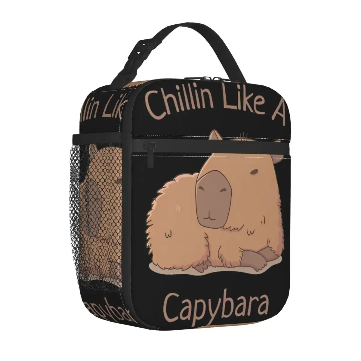 Chilin Like A Capybara Thermal Insulated Lunch Bag for Office Portable Bento Box Thermal Cooler Lunch Boxes