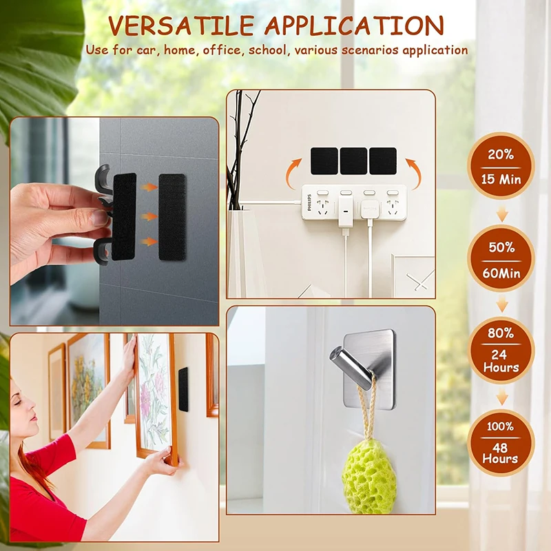 10Pcs Strong Self-Adhesive Hook and Loop Fastener Tape Rectangle Nylon Sticker Adhesive Tape With Strong Glue For DIY CraftNylon - Image 6