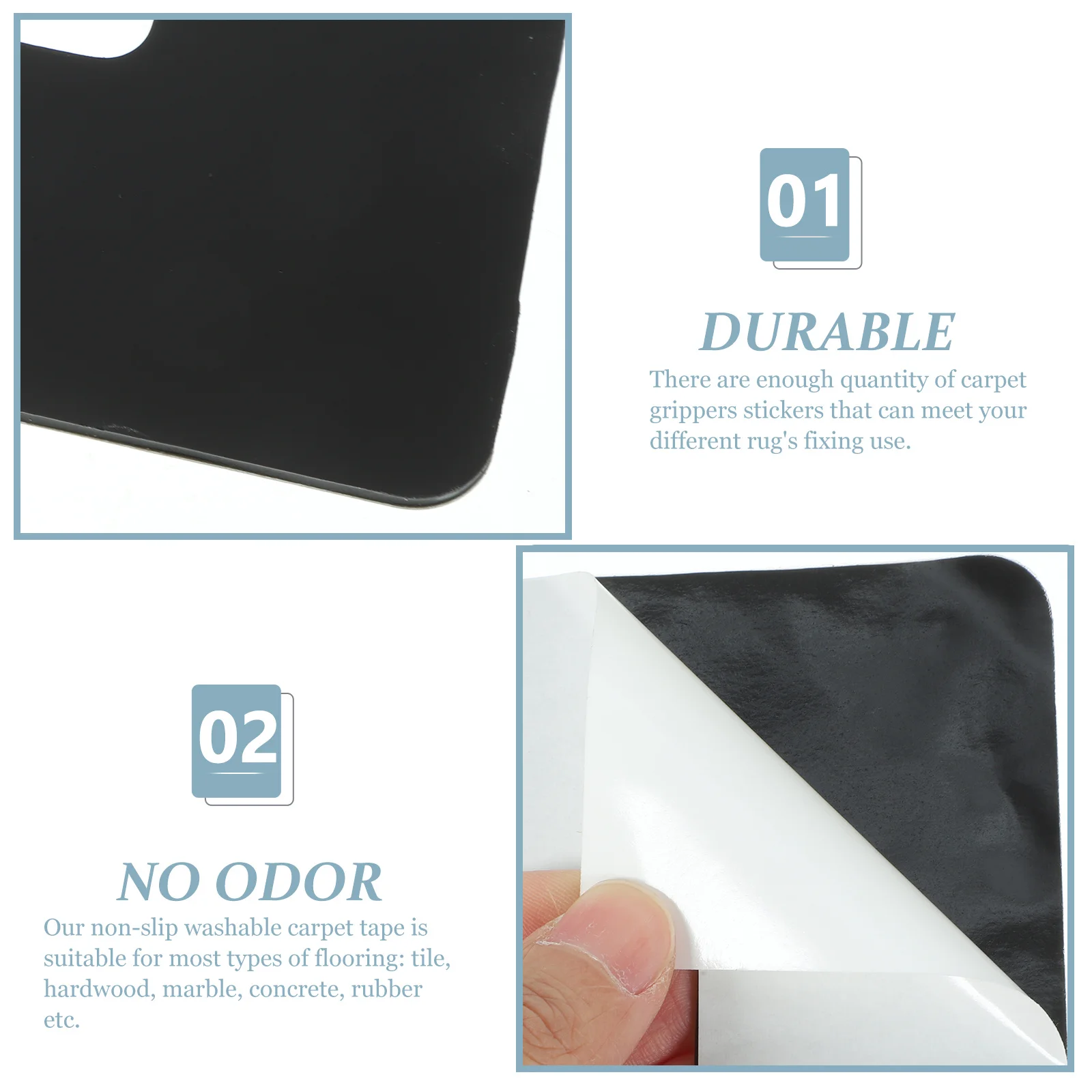 12 قطعة المضادة للانزلاق الشريط قابل للغسل السجاد القابضون للأرضيات الصلبة عدم الانزلاق البساط وسادة منطقة البساط منصات عداء ملصقات