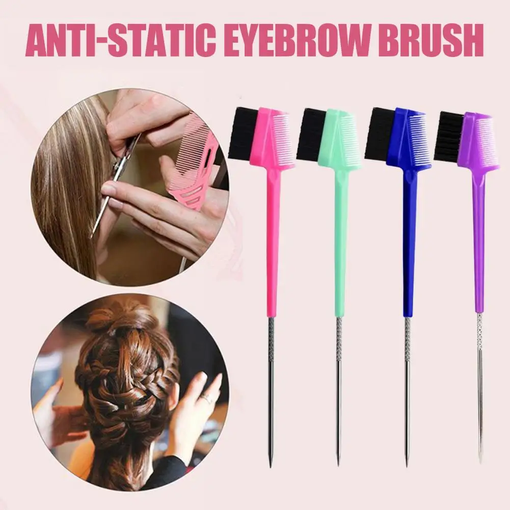 7/10Pcs Frauen Augenbraue Kamm Doppel-kopf Stahl Nadel Augenbraue Pinsel mit Kamm 3-In-1 braue Styling Pinsel Make-Up Pflege Werkzeuge