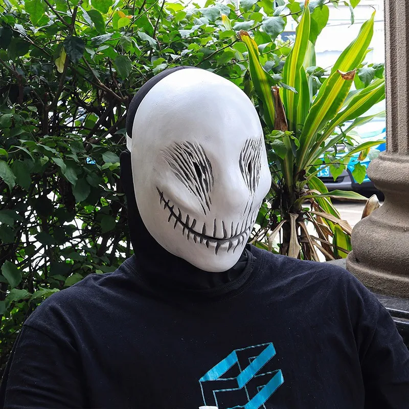 

Creepy Scary Ghost Latex Full Head Mask for Adults, Halloween Horror Costume Cosplay Masquerade Party Prop Gift