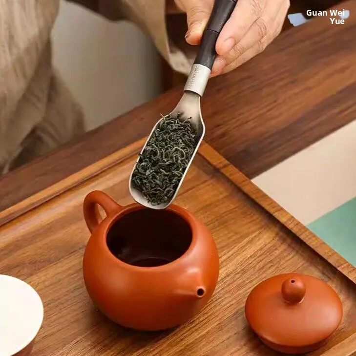 Black Ebony Tea Ceremony Accessories Wooden Tea Strainer Tea Pouring Funnel Tea Leaf Separator Traditional Chinese Style Tea Set