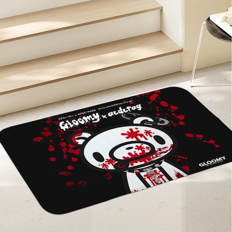 Carpet Living Room G-Gloomys Bear Washable Non-slip Kitchen Bathroom Rug Bedroom Funny Doormat Entrance Door Hallway Foot Mat