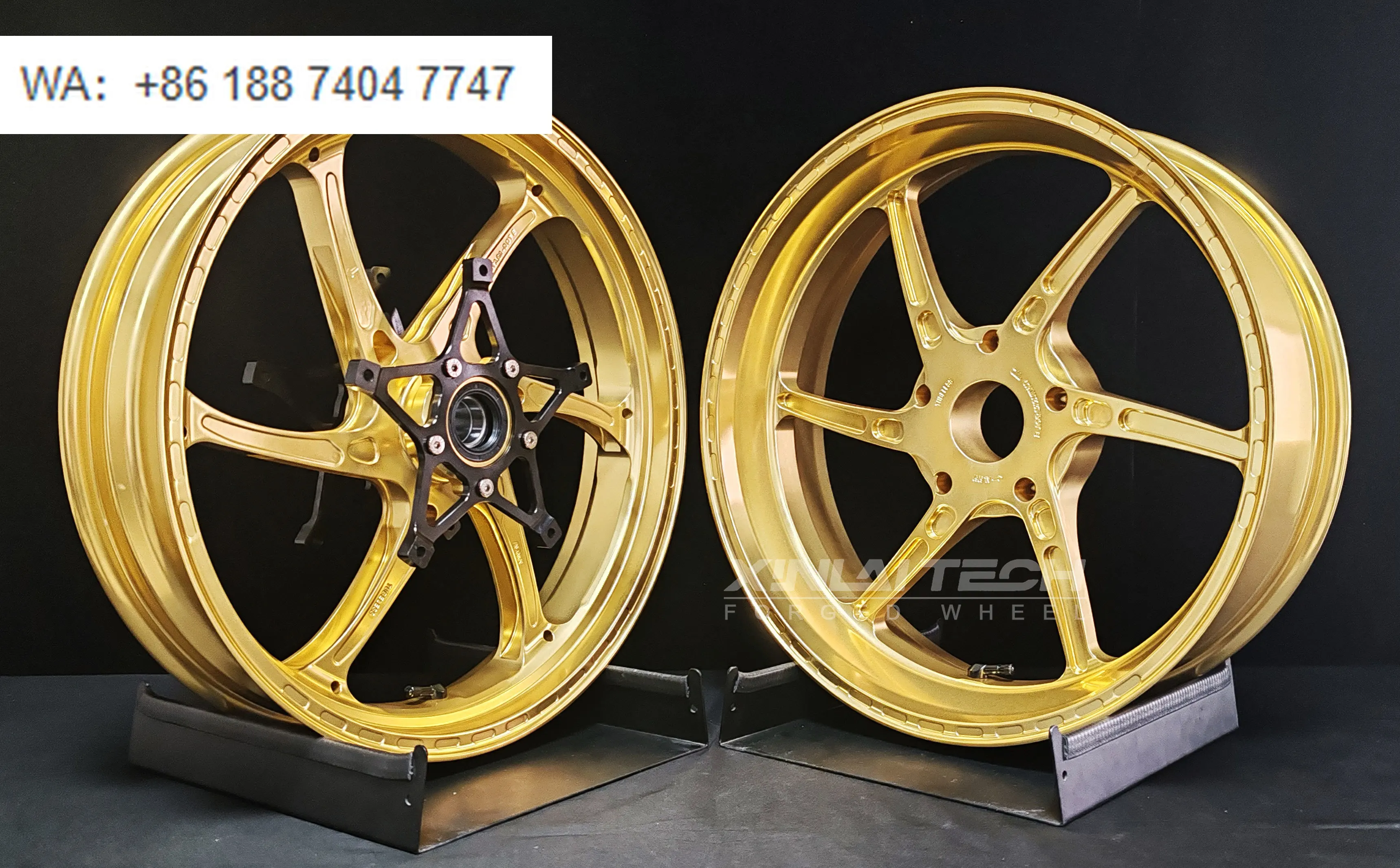XL Durable Forged Custom Anodized Motorcycle Wheels High Strength Billet Alloy Rims for  R NineT Classic Urban Street Upgrade