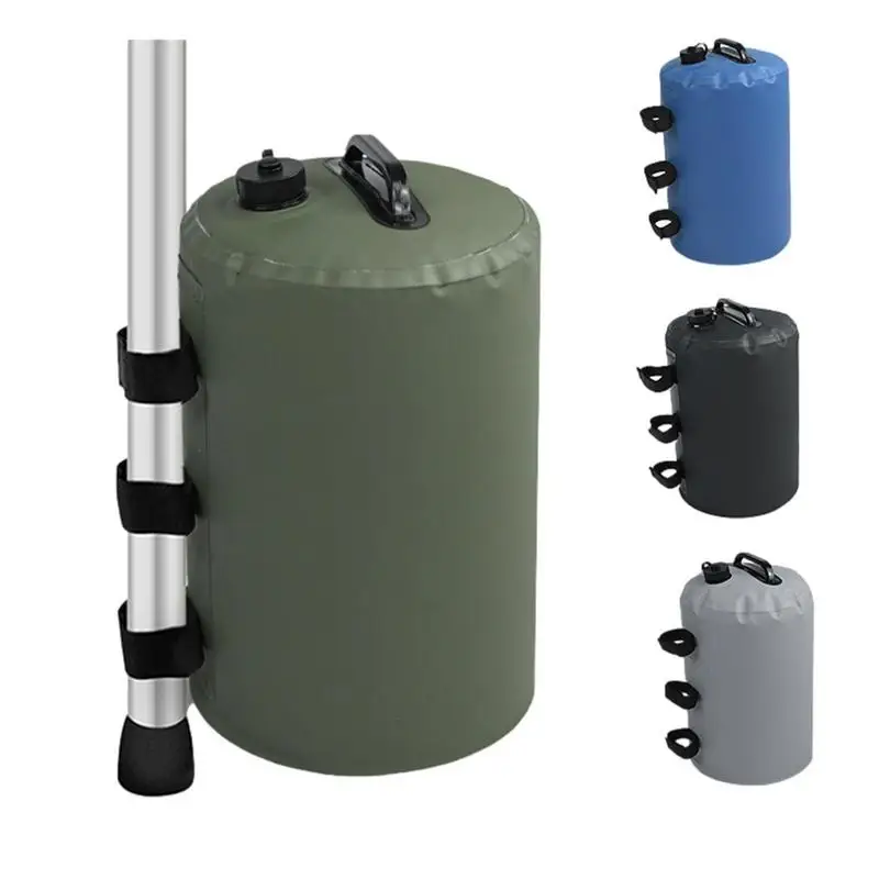 

4PCS 20L Outdoor Tent Water Bag Large Capacity Beach Sunshade Umbrella Cylindric Reinforced Weight Balance Water Filled Sandbag