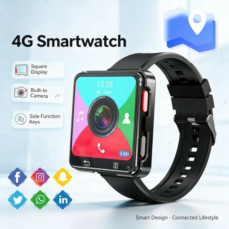 S998 4G Smart Watch, Unisex, Bluetooth Calling, Waterproof, Camera, Pedometer, Heart Rate Monitor Outdoor Wristwatch