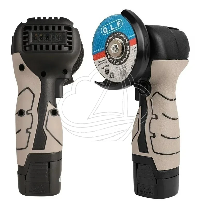 Handheld Mini Angle Grinder, 16.8V Lithium Battery Cordless Small Cutting Polishing Machine for Household DIY Use