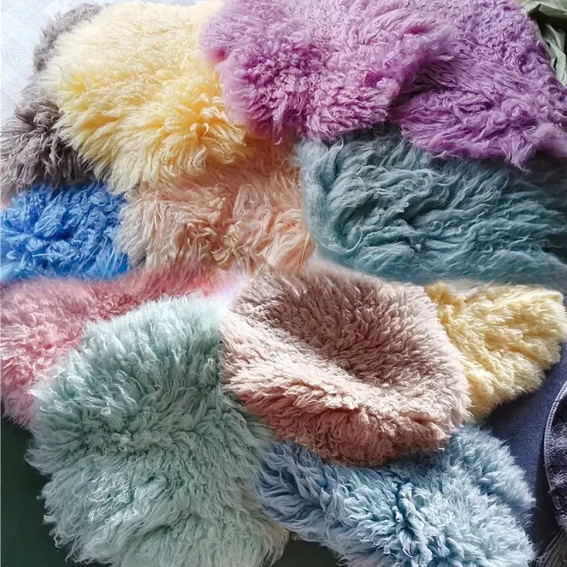 

Baby Photography Blanket 100% Wool Mats Newborn Wrap Background Flokati Props for Newborns Photo Shoot Fotografia Accessories