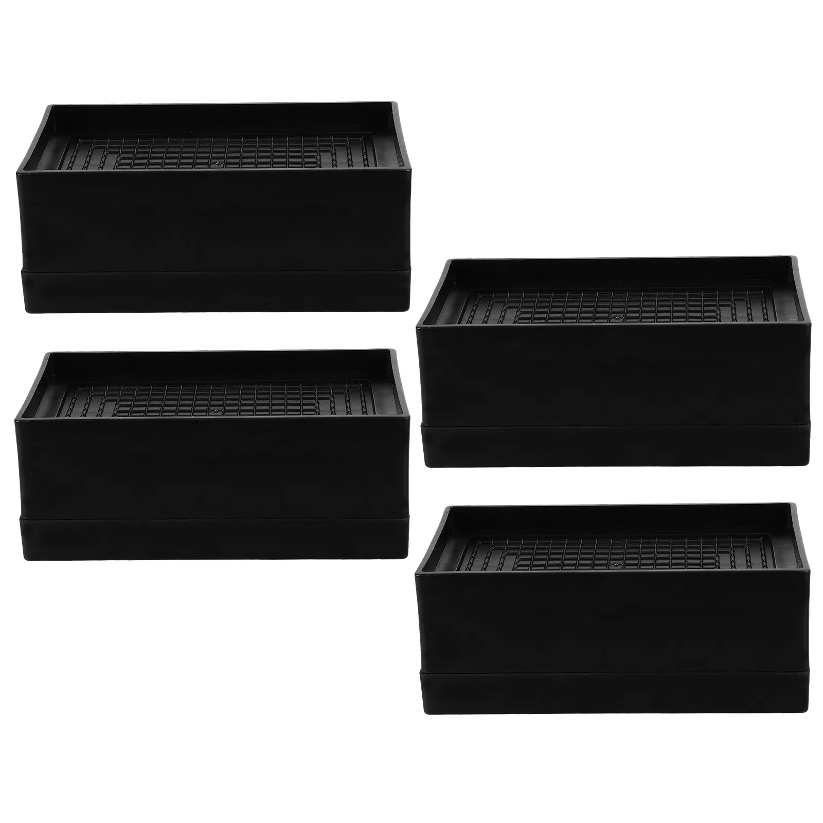 4Pcs Sleek Modern Furniture Risers Tpu Bed Lift Pads Table Desk Chair Couch Riser Blocks for Stable Secure Home Office Dorm