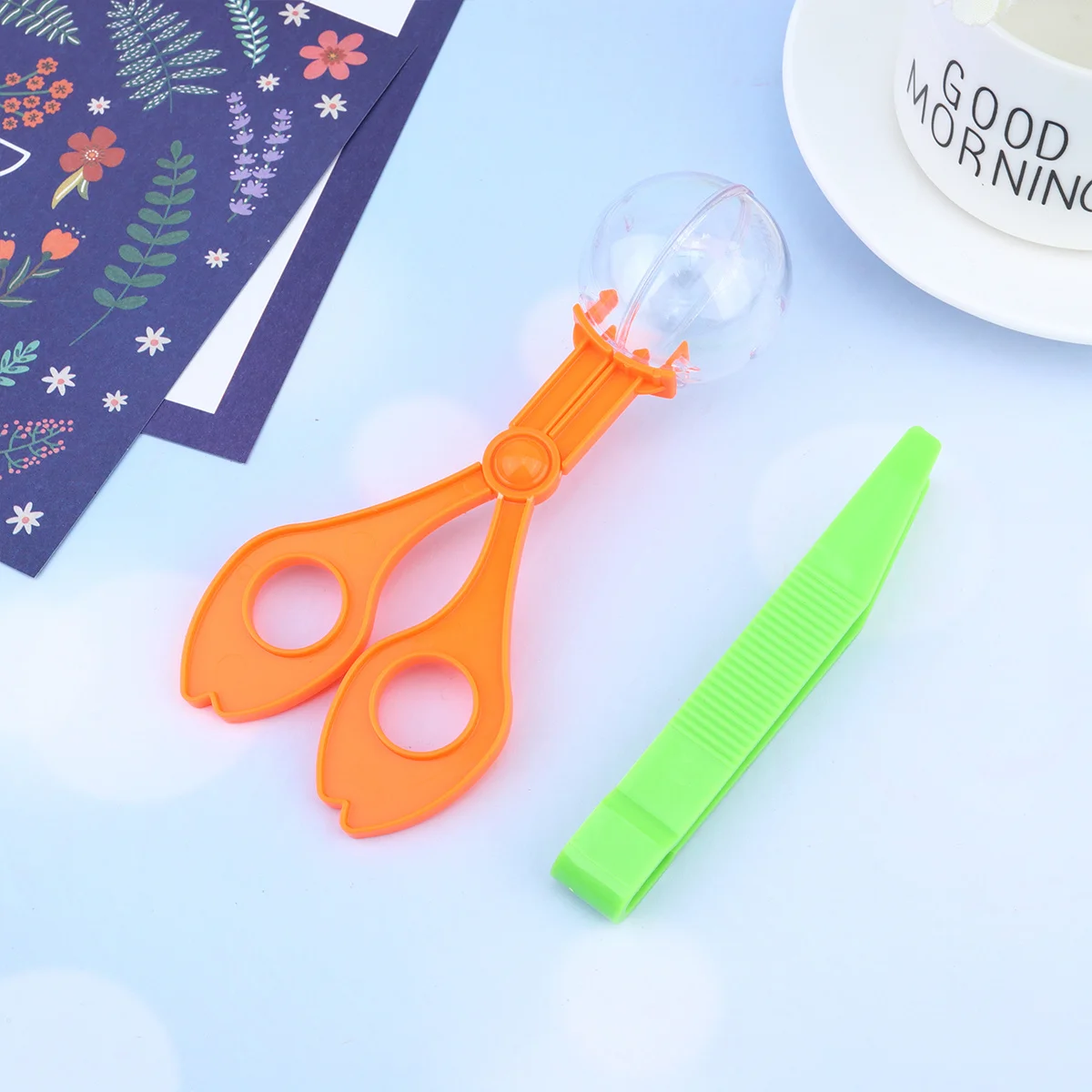 

6pcs Plastic Catcher Tong Set 3 Packs Outdoor Clamp Scissor For Kids Educational Insect Specimen Tool Lightweight Fun Scissor