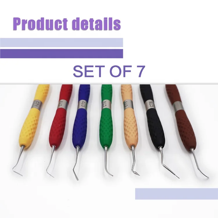 High Quality den tal Composite Resin Filling Spatula Titanium plated Head Resin Filler Kit