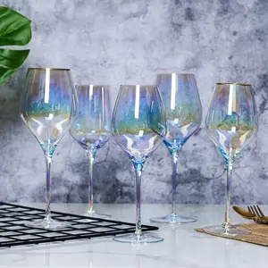 NWT Set of 4 Iridescent Heart Shaped Wine newest Glasses