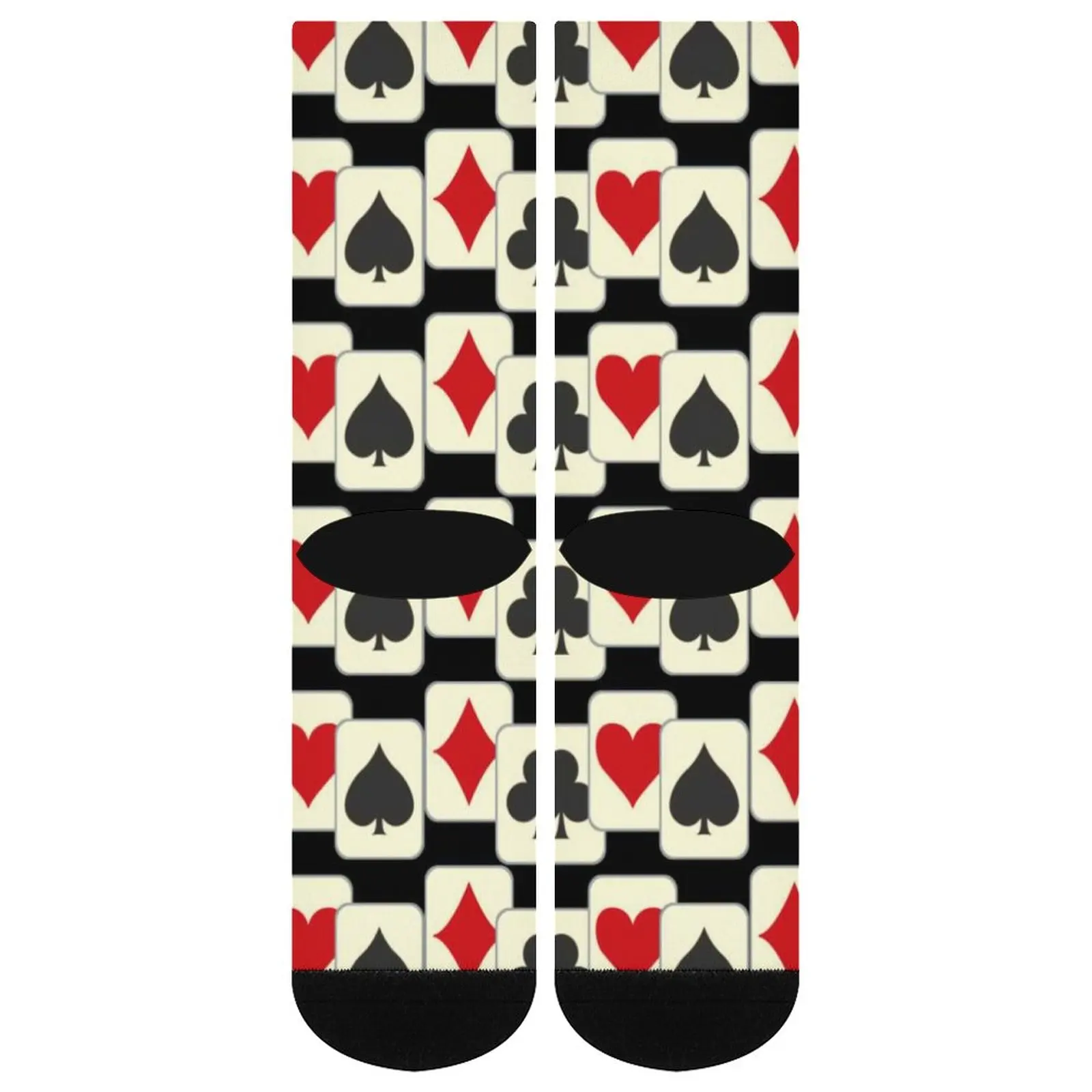 Poker Quartett Strümpfe Spielkarten drucken Grafik moderne Socken Herbst anti bakterielle Socken Unisex Klettern bequeme Socken