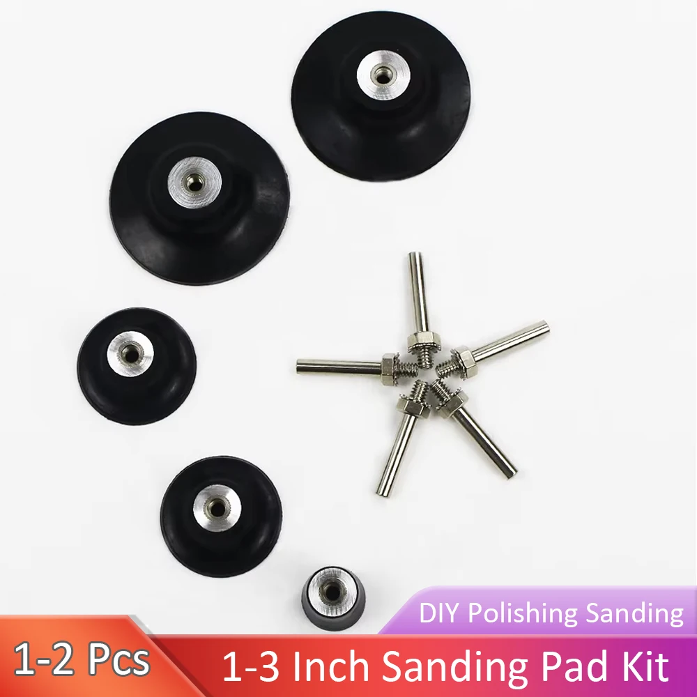 

1-2 Pcs 1-3 Inch Universal Quick Change Sanding Pad Set 1 Inch2 Inch 3 Inch and 1 Inch Disc Holder with 1/4" Shank for Polishing
