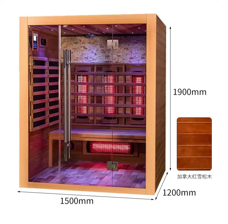 Hot Sale Luxury 2-3 Person Hybrid Outdoor Full Spectrum Infrared Sauna