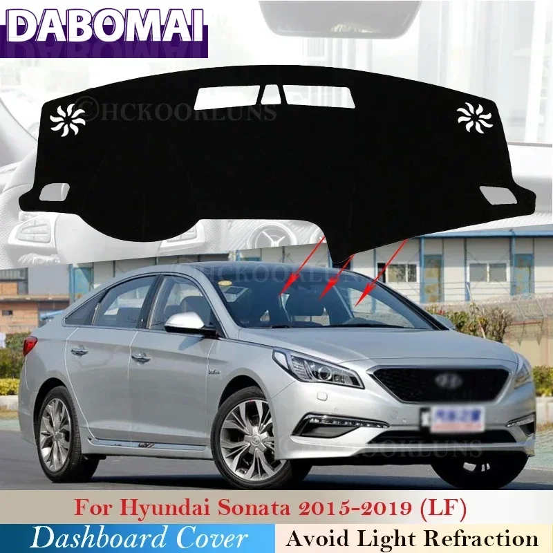 Car Accessories Dash Board Sunshade Anti-UV Carpet Dashboard Cover Protective Pad for Hyundai Sonata 2015 2016 2017 2018 2019 LF