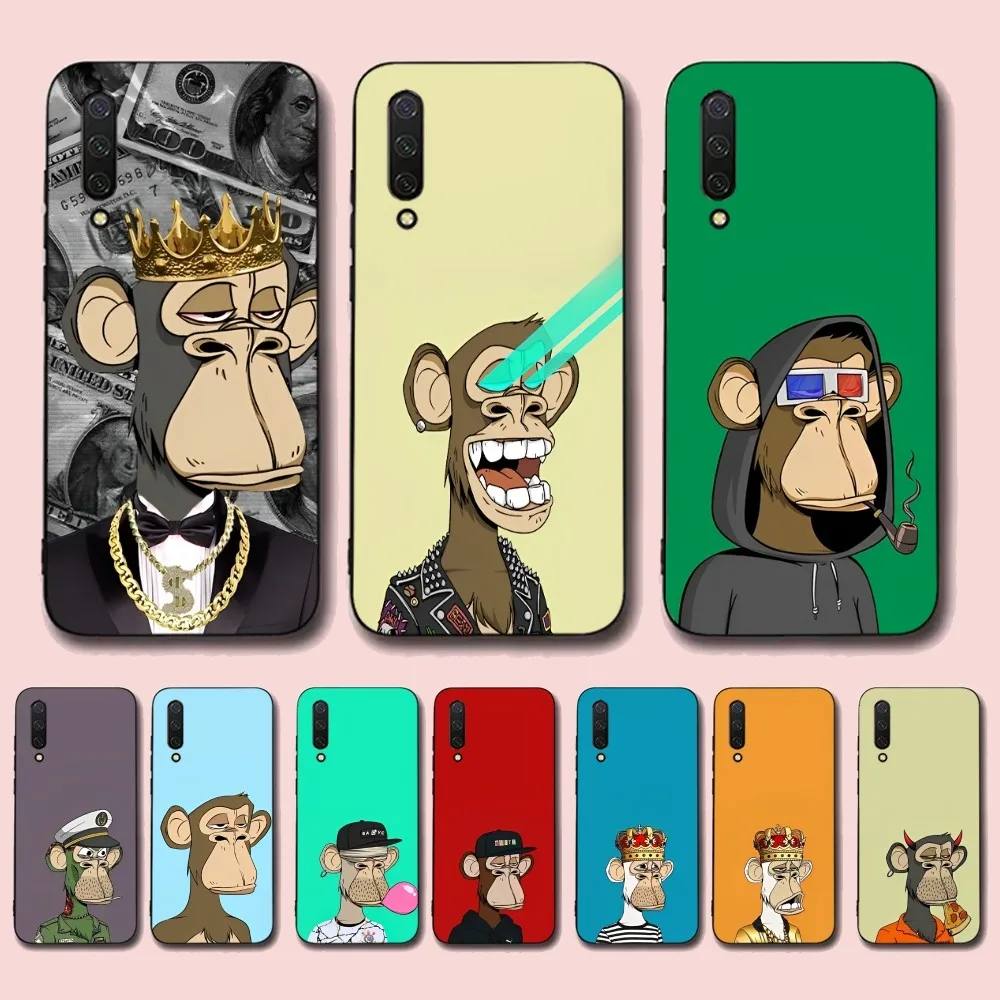 Creative Cartoon Monkey Bored Ape Phone Case For Xiaomi Mi 5X 8 9 10 11 12 lite pro 10T PocoX3pro PocoM3 Note 10 pro lite