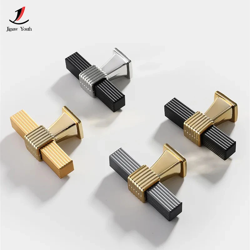 20Pcs 50mm two-color stitching light luxury European wardrobe cabinet door handle drawer shoe cabinet furniture hardware handle