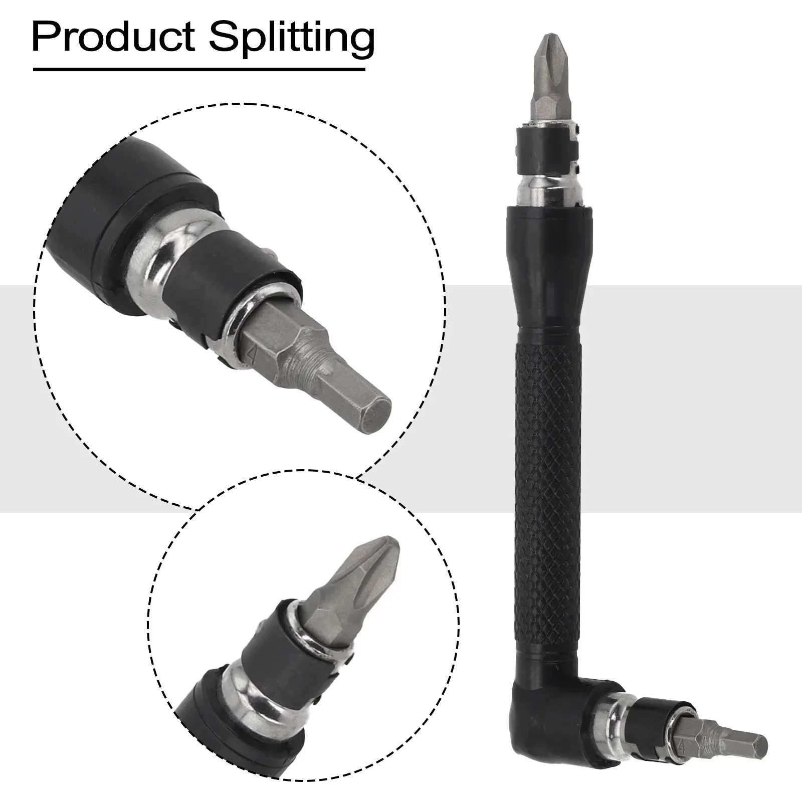 L-type 1/4inch Hexagon Screwdriver Bit 90 Degree Double-End Handle 6.35mm Socket Wrench Tool Repair Hand Tools