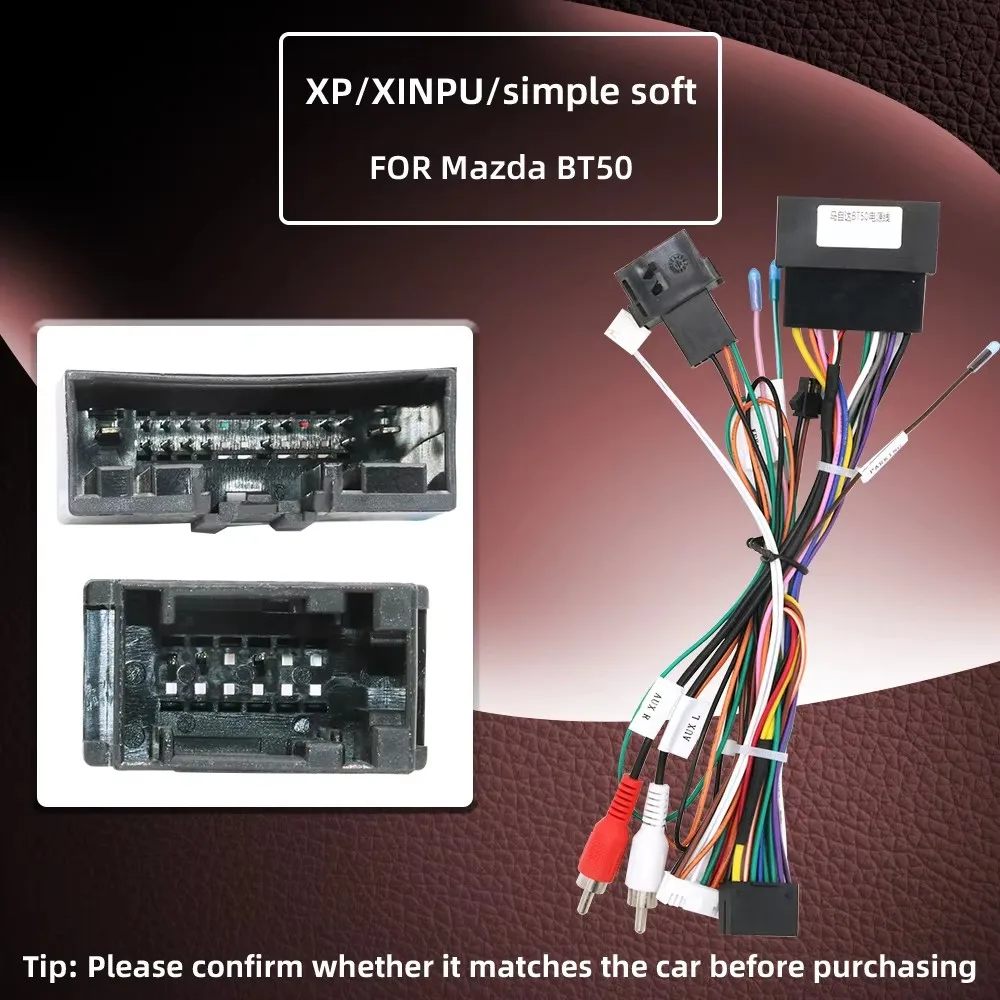 For Mazda XP-XINPU Simple Soft Car Radio Android Stereo Audio Screen Multimedia Video Player Navigation Cable CANBUS Harness