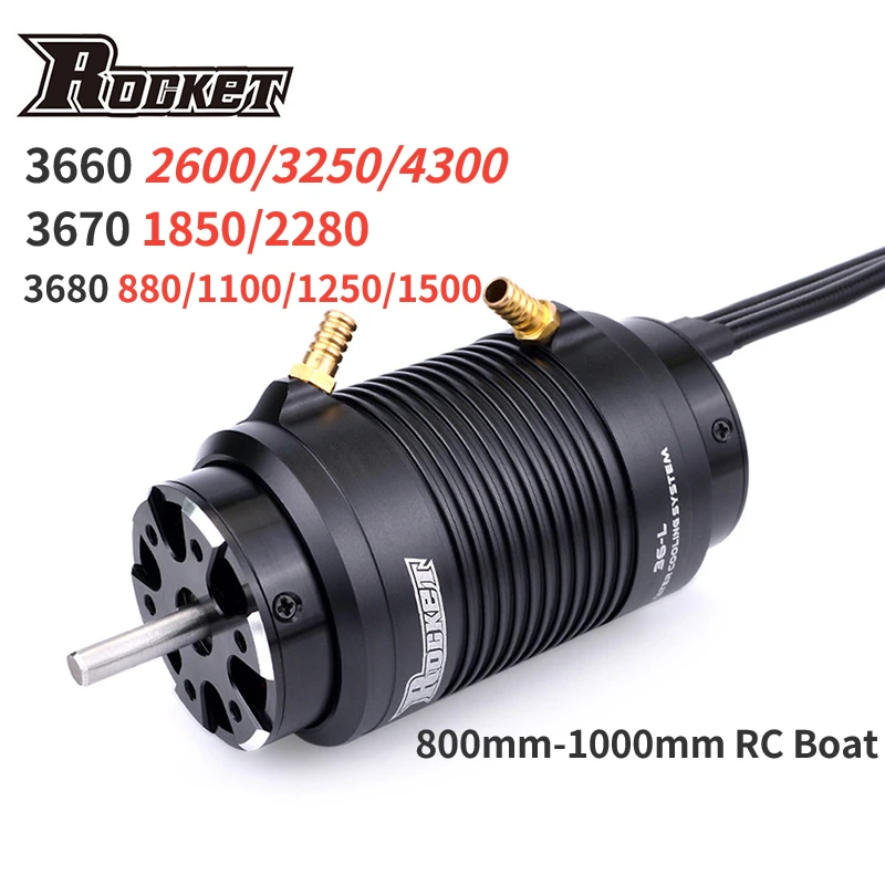 Rocket 3660 3670 3680 3250KV 2600KV 880KV 1100KV 4300KV Brushless Motor for Traxxas M41 Catamaran Spartan 800mm-1000mm RC Boat