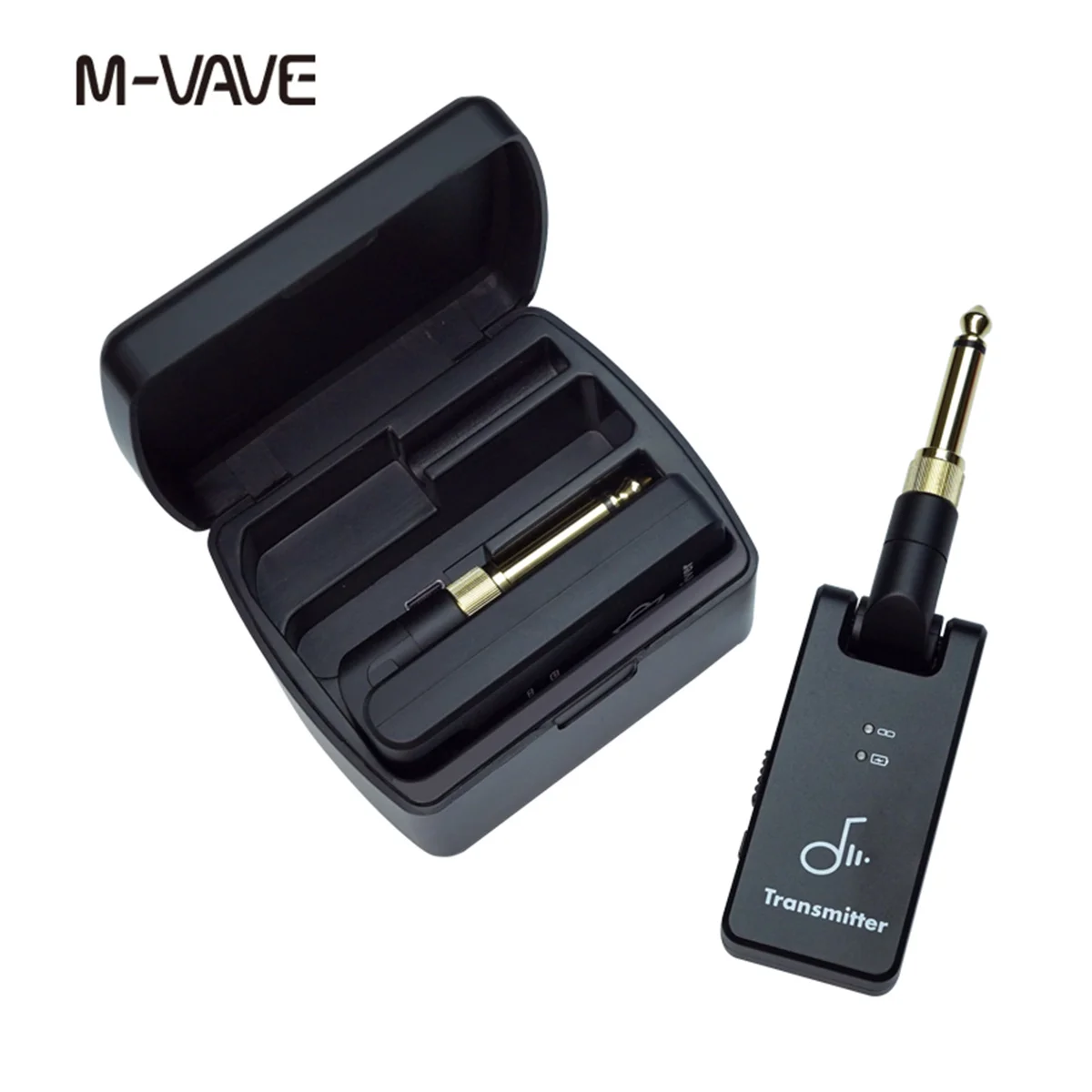 M-VAVE WP-8 2,4 G drahtloses Übertragungssystem Gitarrensystem 2-in-1-Stecker 4 Kanäle Gitarre kabellos mit wiederaufladbarer Box
