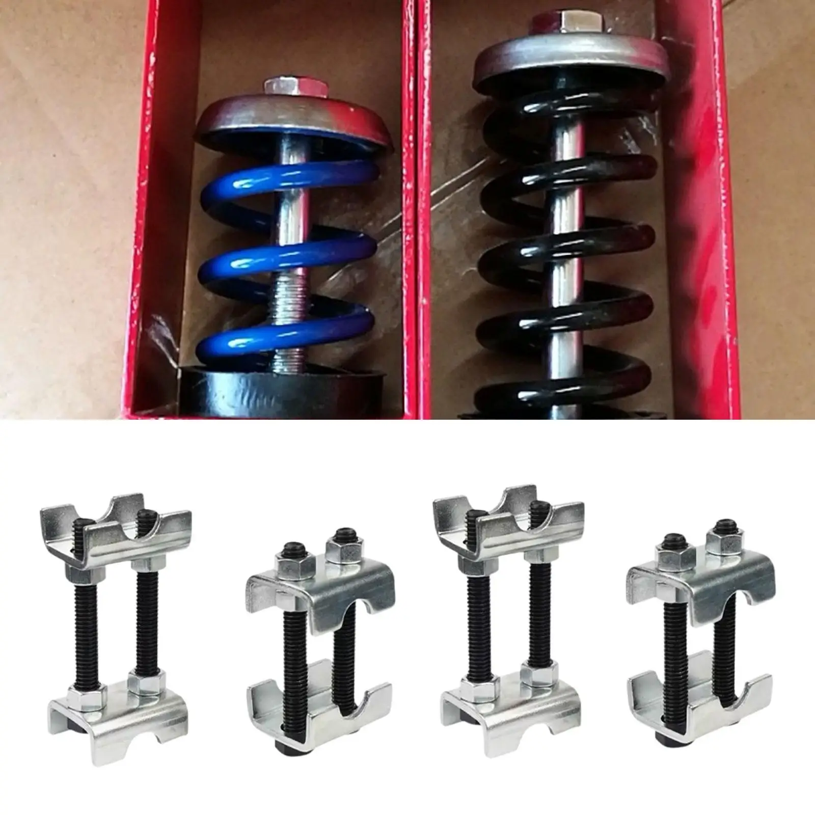 

4x комплект установщика пружины винтовой пружины, установочный комплект пружины амортизатора, прямая замена запасных частей, инструмент для регулировки подъема или нижнего регулятора, проставки для винтовок