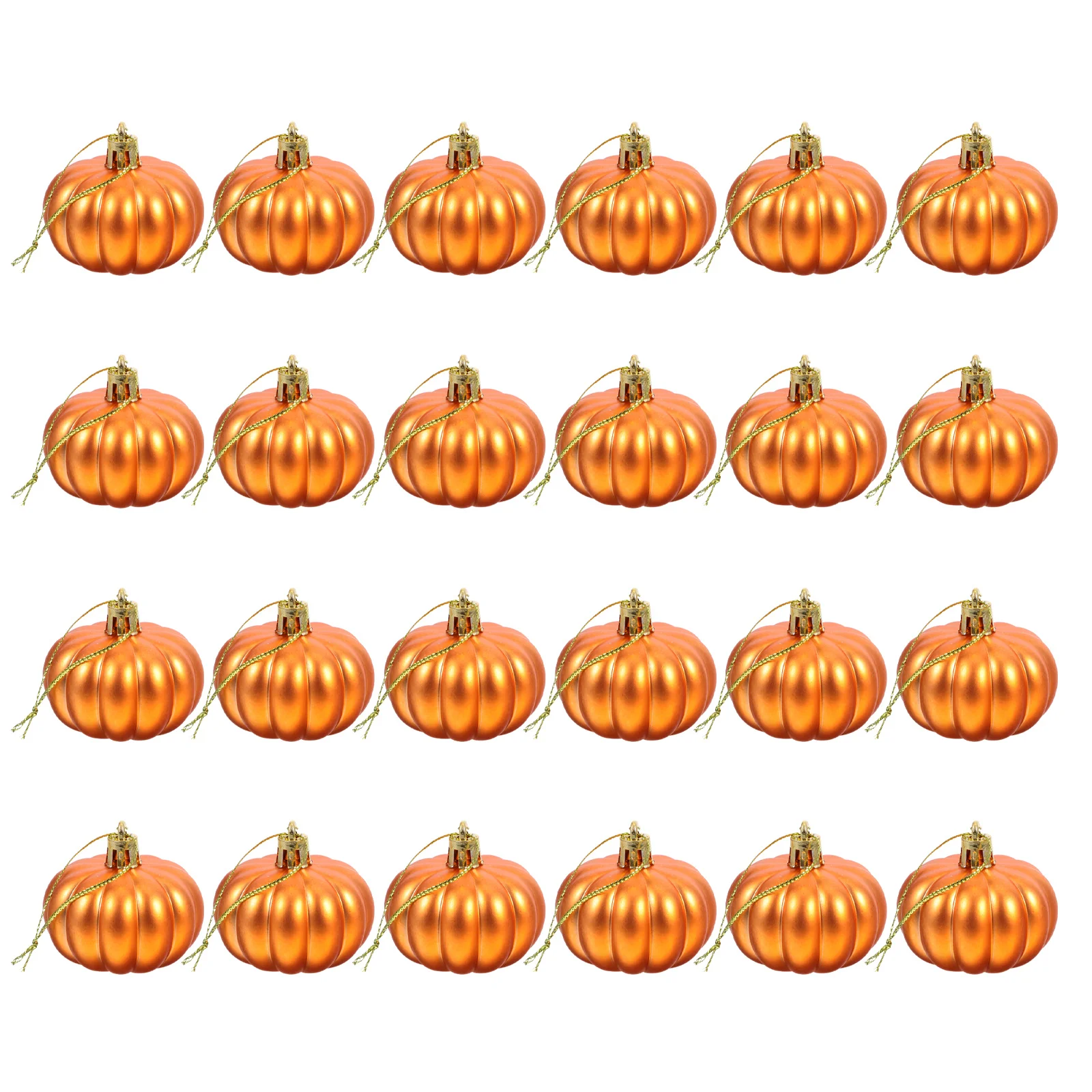 

24Pcs Hanging Pumpkin Ornaments Fall Decor Thanksgiving Tree Mini Plastic Pumpkins Halloween Party Supplies Artificial Pumpkins