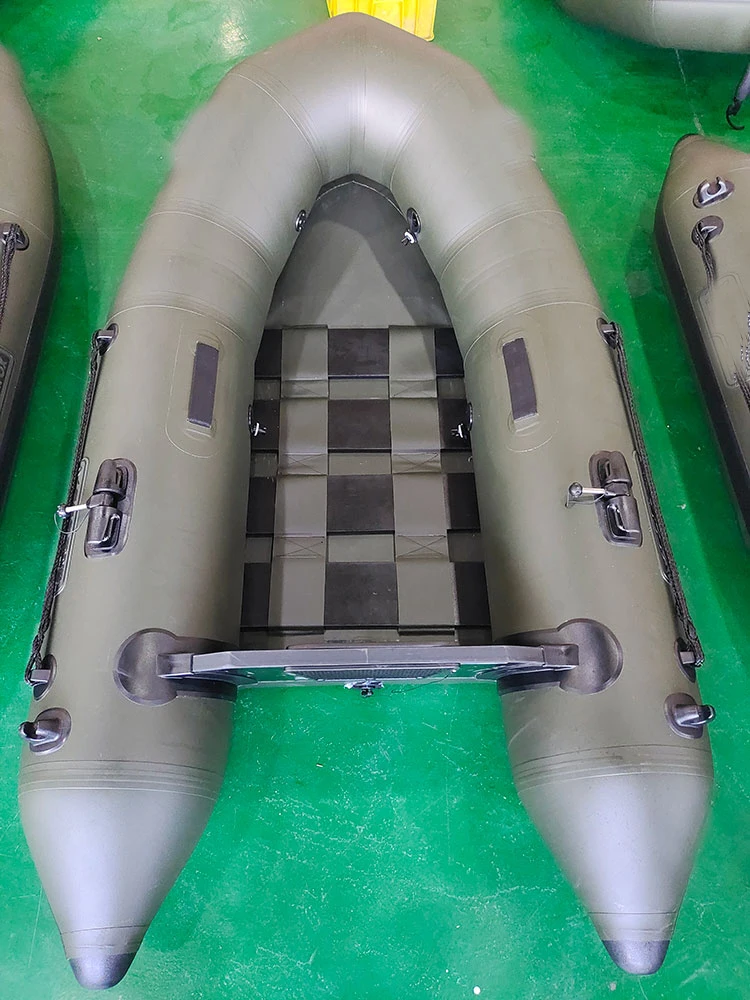 Comax Hot Sale Water Entertainment Family Slat Floor Fishing Inflatable Boat Cheap Fishing Boats