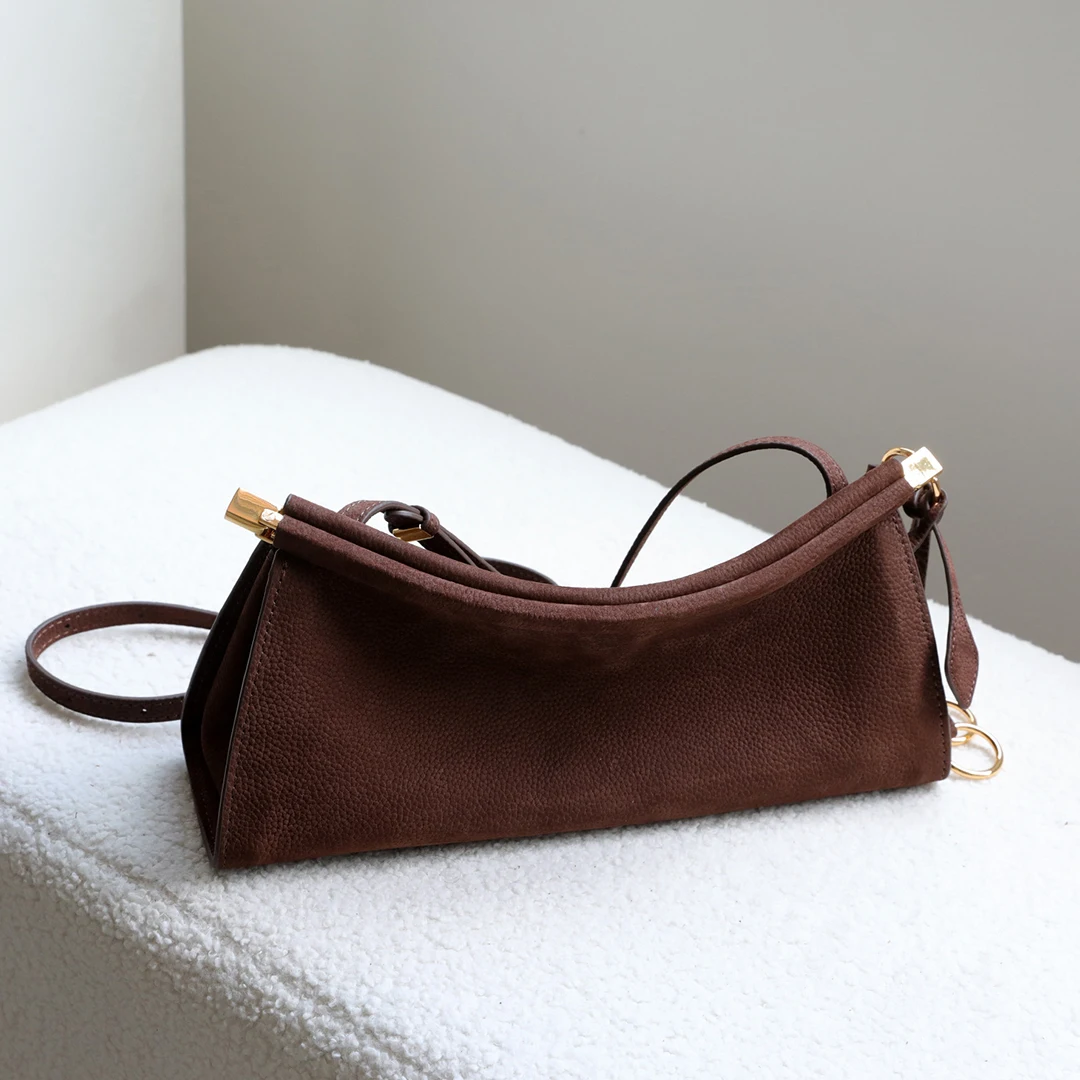 Women's Small Cowhide Leather Shoulder Bag - Evening Handbag