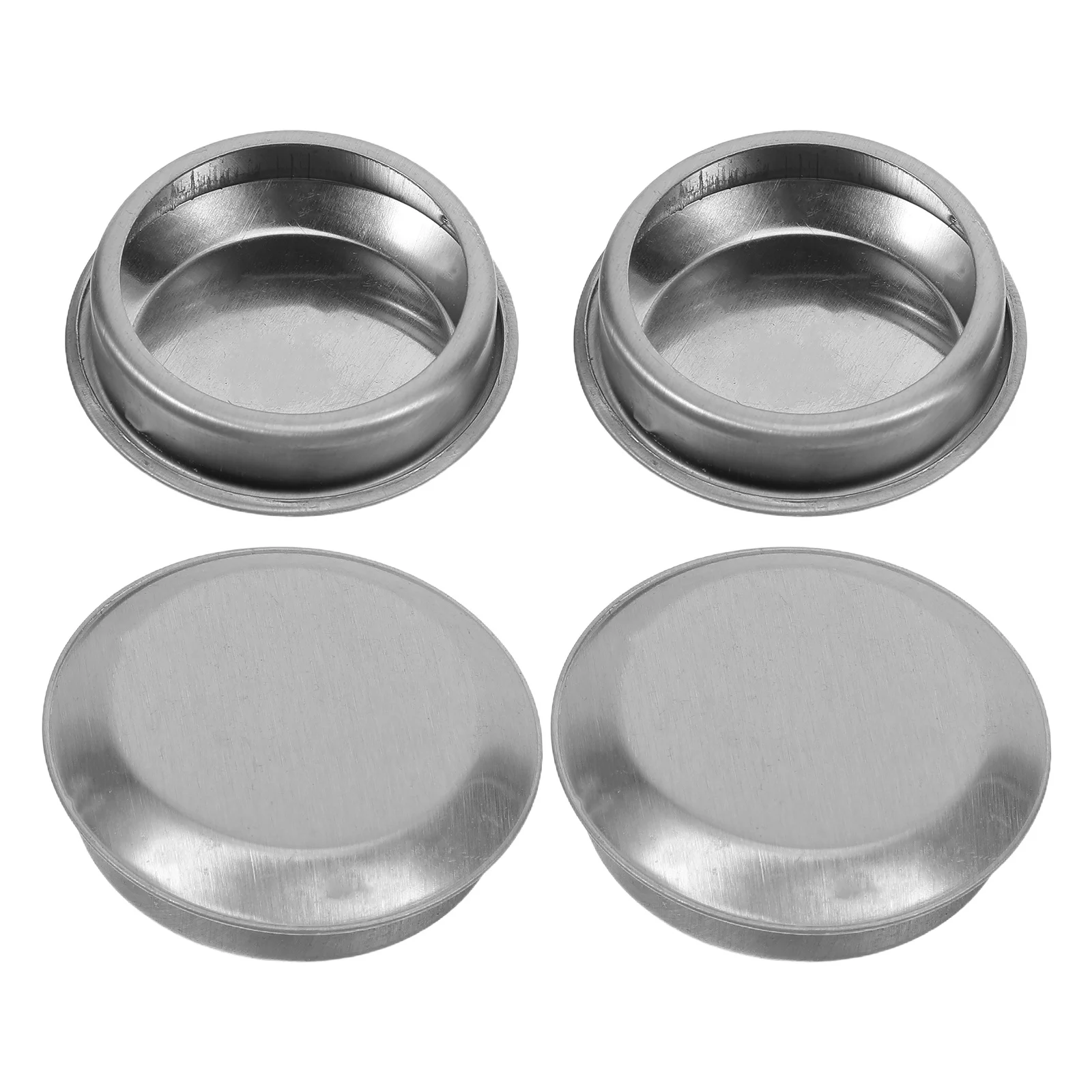 

4pcs Kitchen Sink Hole Cover 38Mm Stainless Steel Decorative Sink Covers Universal Fit Metal Accessory Plate Basin Overflow Cap