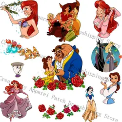 Disney Princess Snow White Fusible Patch for Clothing Iron on Transfers Heat Transfer Stickers DIY Clothes T-Shirt Accessory