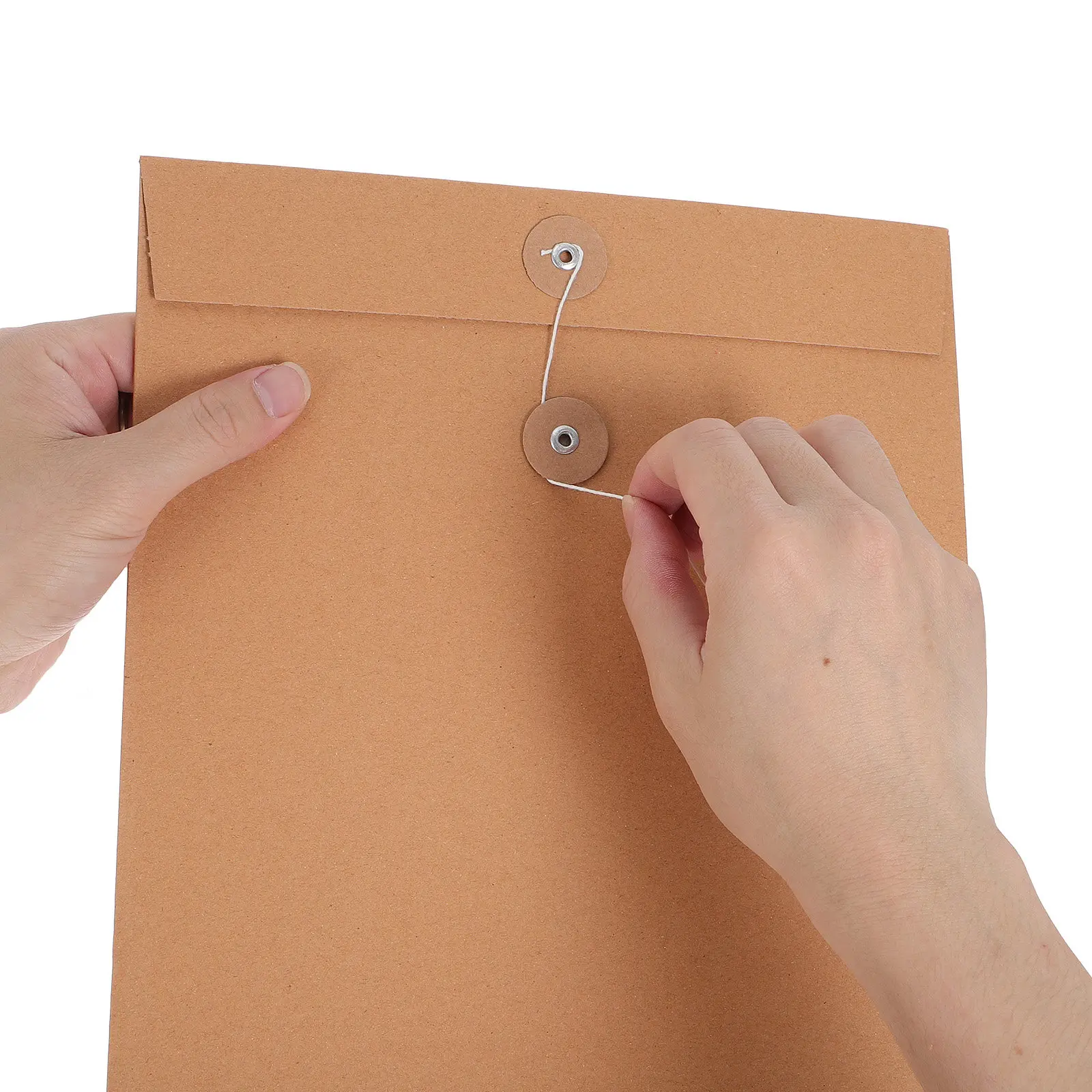 

50 шт. папок-конвертов из крафт-бумаги большой вместимости с кнопкой-застежкой для документов, органайзер для бумаги для офиса, школы, бизнеса