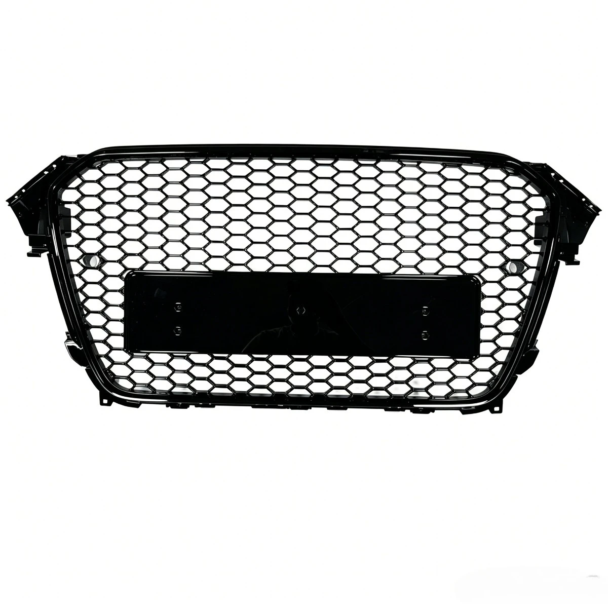 Für Audi A4 S4 B8.5 2013-2016 Auto Frontstoßstange Kühlergrill Wabendesign Sport-Styling Netz Glänzend Schwarz ABS Grill Auto-Zubehör