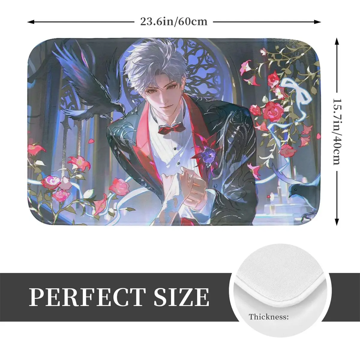 Cartoon L-Love And D-Deepspace Non-slip Doormat Floor Mat Durable Carpet Rug for Kitchen Entrance Home Living room Footpad Mats