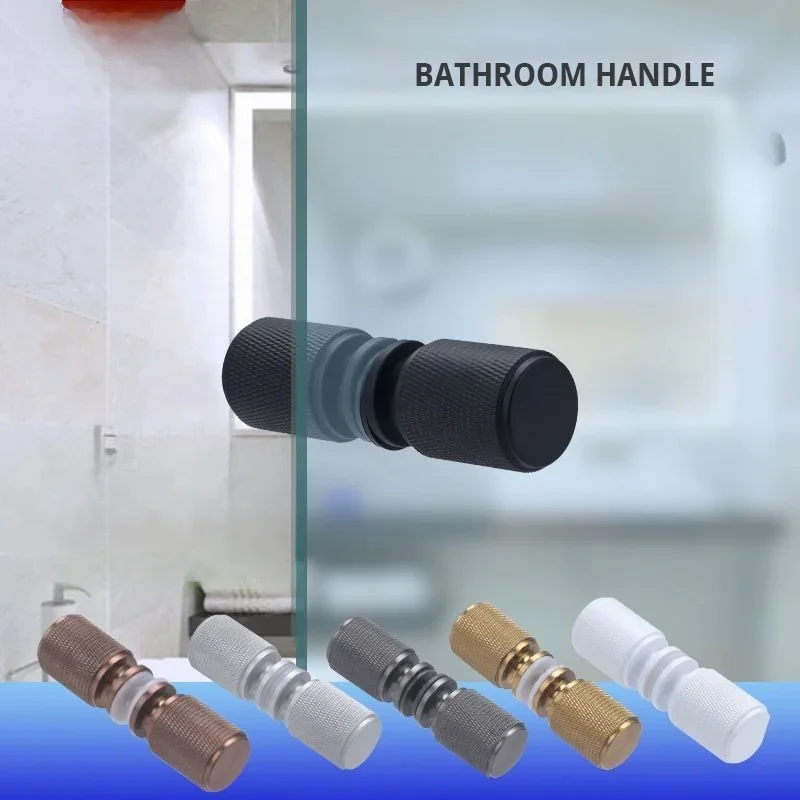 

Single Hole Small round Glass Door Handle for Bathroom Shower Room Door Showcase Wine Cabinet Barn Door handle BF045