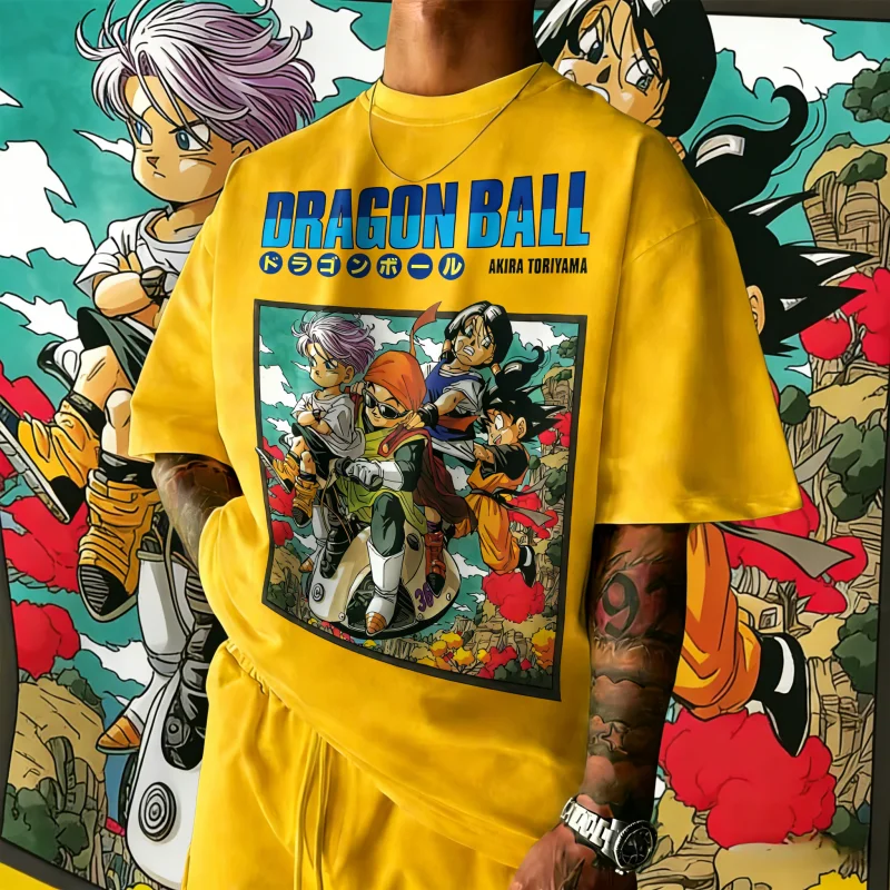 2026 Neues Sommer-T-Shirt zum 40. Jubiläum von Dragon Ball mit Trunks-Motiv, 100% Baumwolle, Anime-Druck, Modisches Streetwear in Übergröße, Unisex