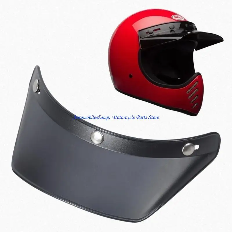 H7BD 3/4 Open Face Helmet Visor Sunshade Protector for 3-snap Retro Motorcycle Helmet Accessories