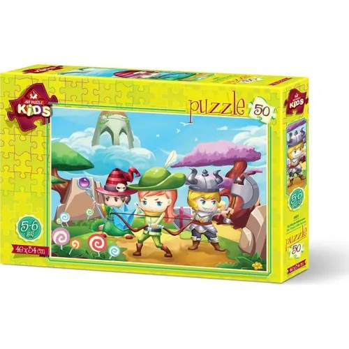 Art Kids Puzzle Three Little Hero 50 Piece Jigsaw Puzzle