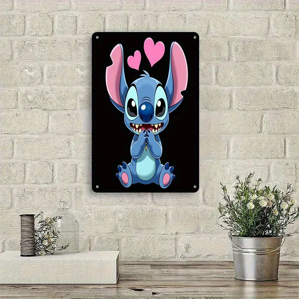 1 قطعة علامة ألومنيوم معدنية غرزة ، 7.87 بوصة * 11.81 بوصة ، تصميم الرسوم المتحركة ، ديكور فني جداري ، ديكور جدار المرآب خمر ، مقهى بار نادي ليف