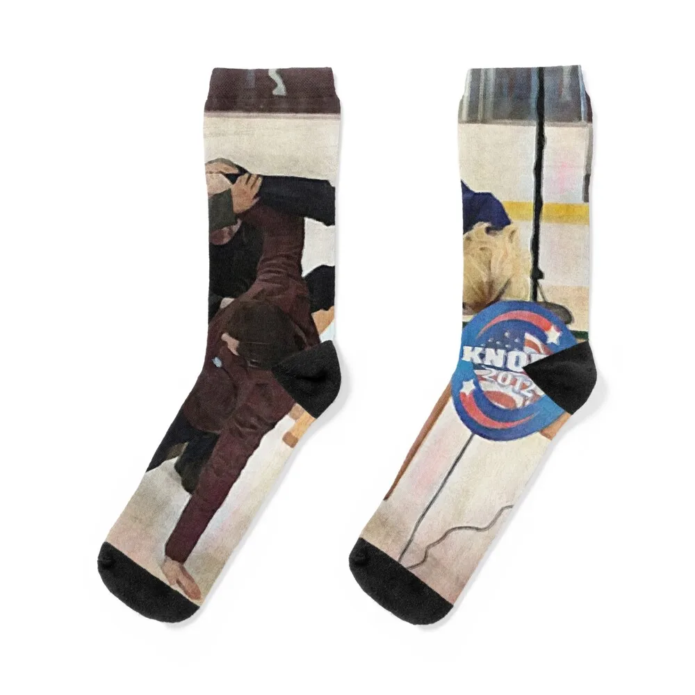 Parks and Recreation: Get on Your Feet, 2012. Oil on Canvas. Socks gift Running luxury ankle Boy Socks Women's